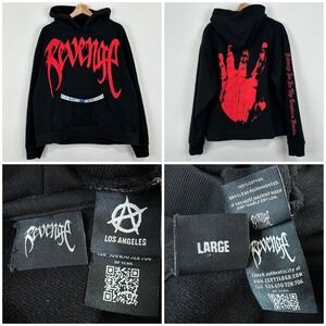 Official Revenge Kill Hand Hoodie Sz Large Xxxtentacion Puff Print Puff Paint